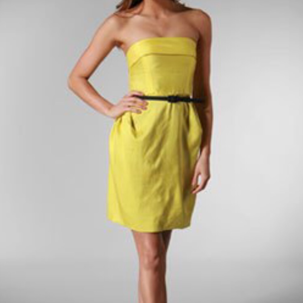 Never worn Lorick strapless dress with belt